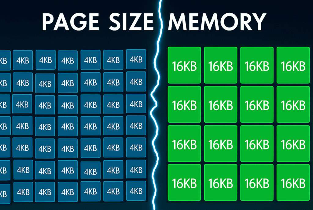 4kb vs 16kb page size